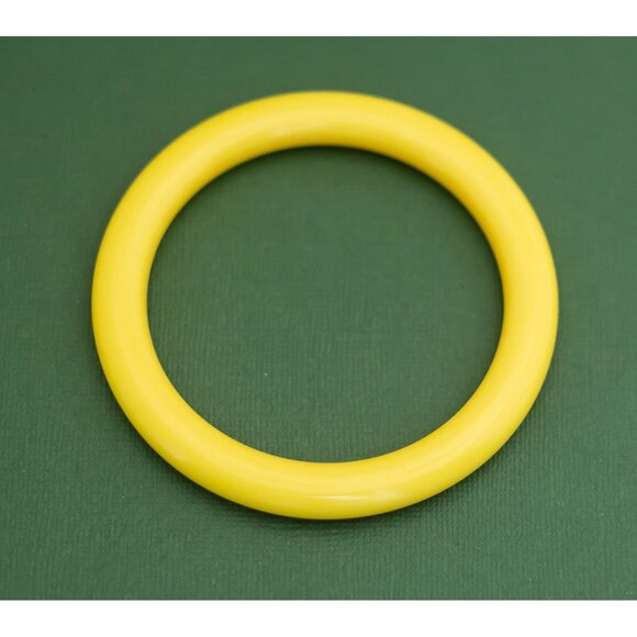 Vintage Yellow Boho Bangle Bracelet 8 Inches by Avon, K25 - Picture 1 of 2